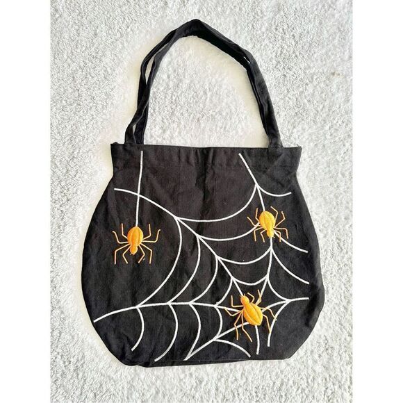 Halloween candy bag 100% cotton spider’s in a web - Picture 2 of 4